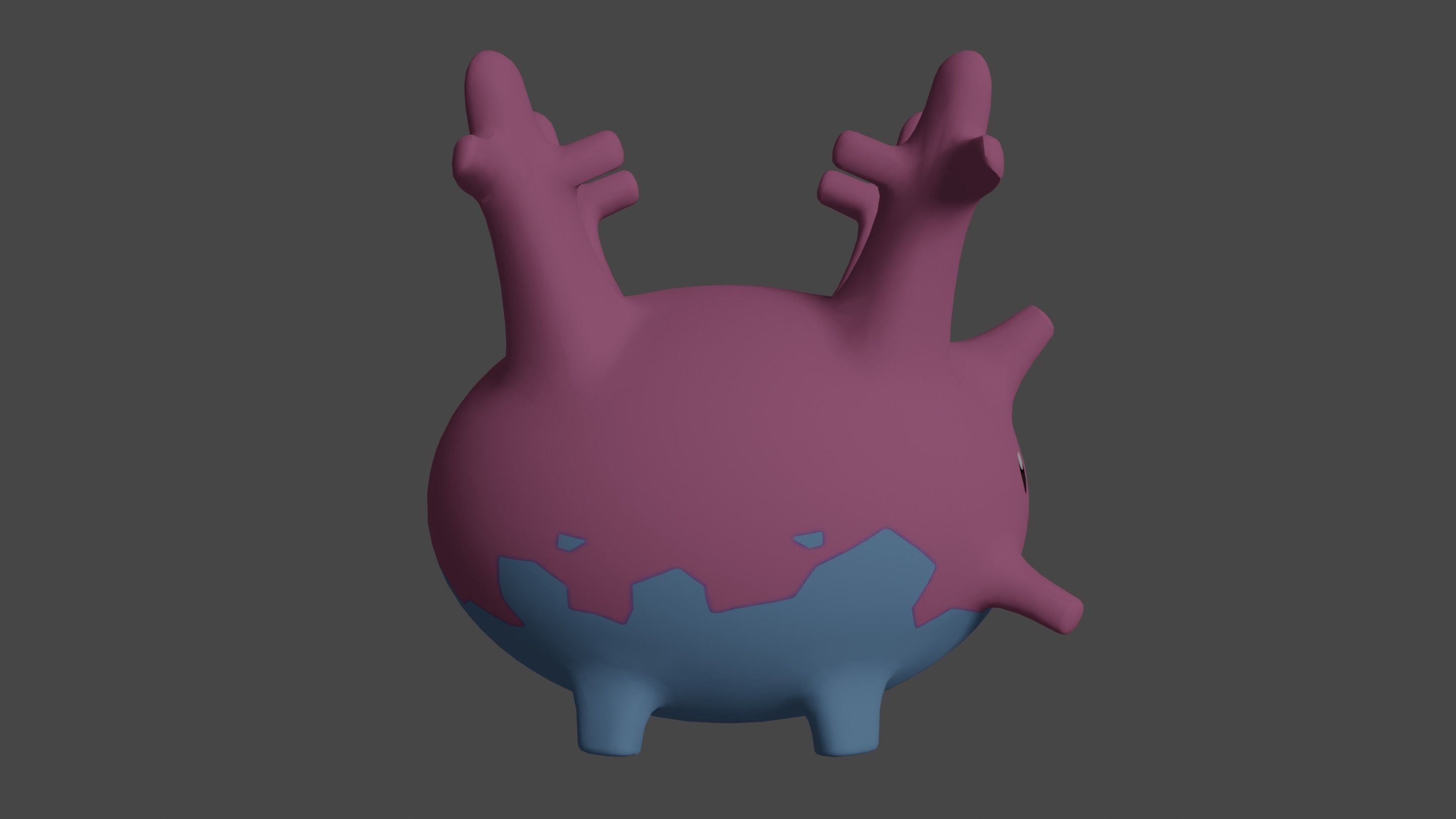Pokemon Corsola and Shiny Version Low-poly 3D model_13
