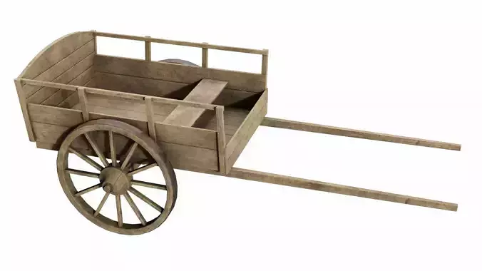 The cart wooden wagon