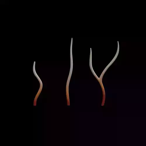 Ophiocordyceps unilateralis Low-poly 3D model