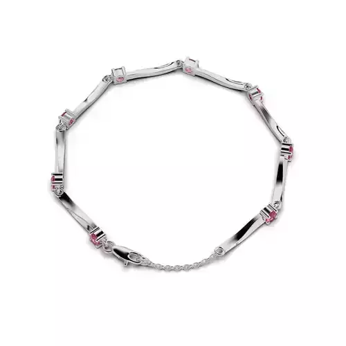 Women bracelet with a round stone