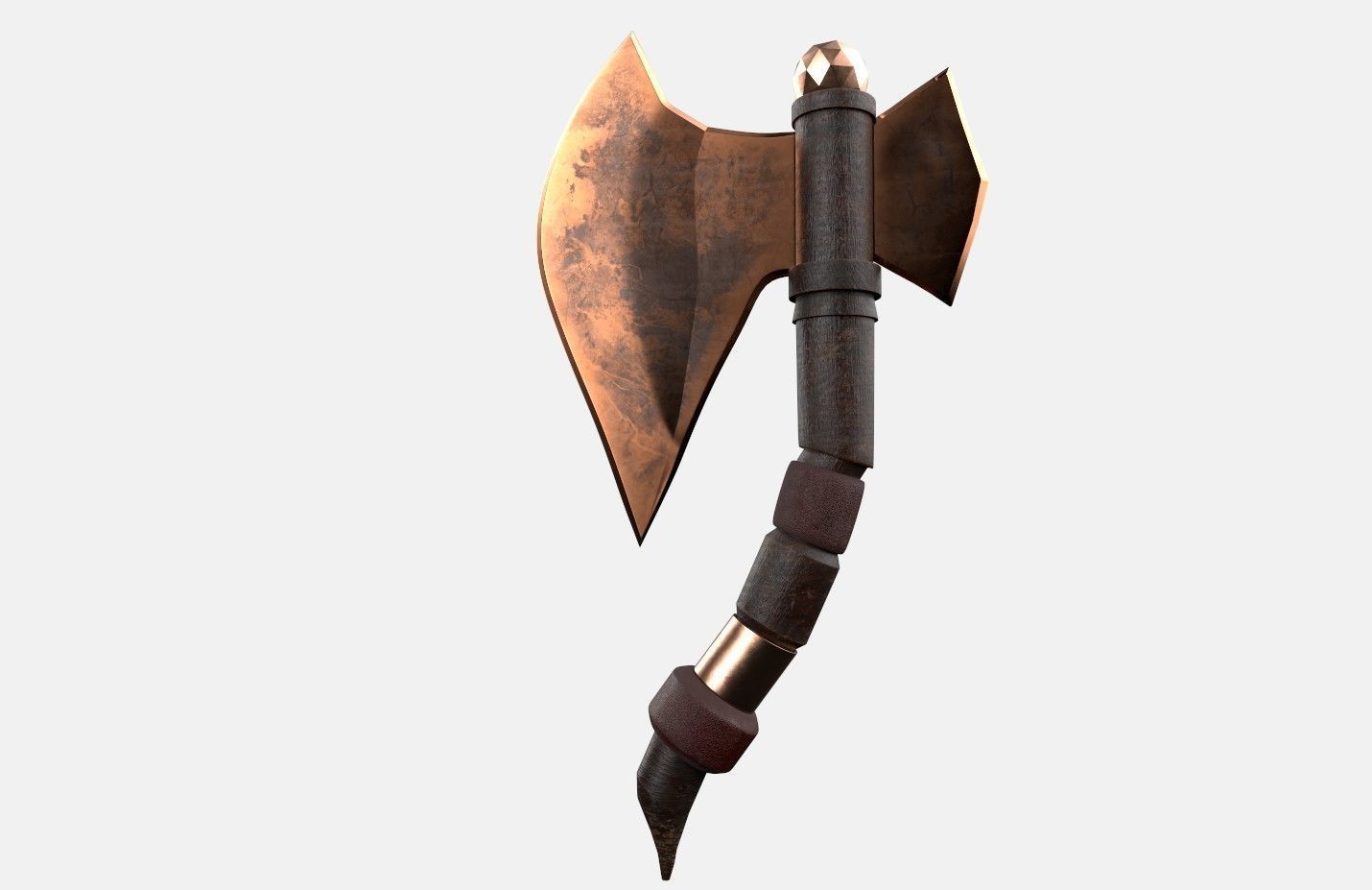 Axe old2 3D model_1