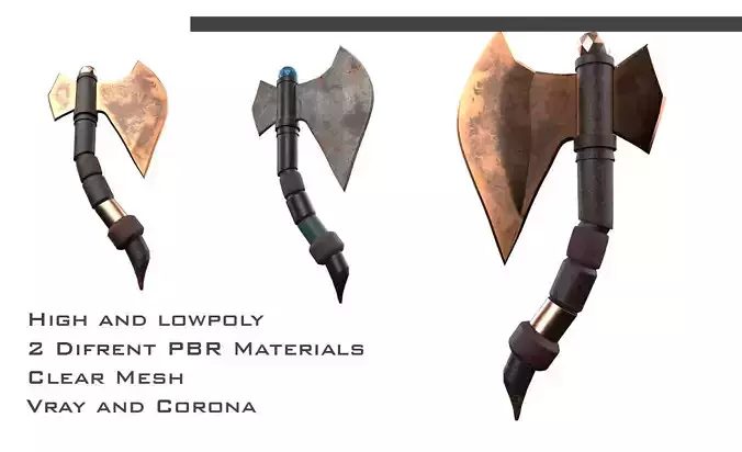 Axe old2 3D model
