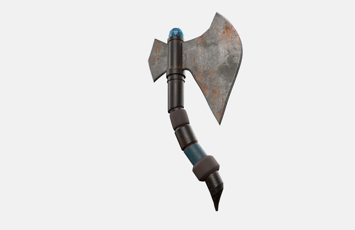 Axe old2 3D model_7