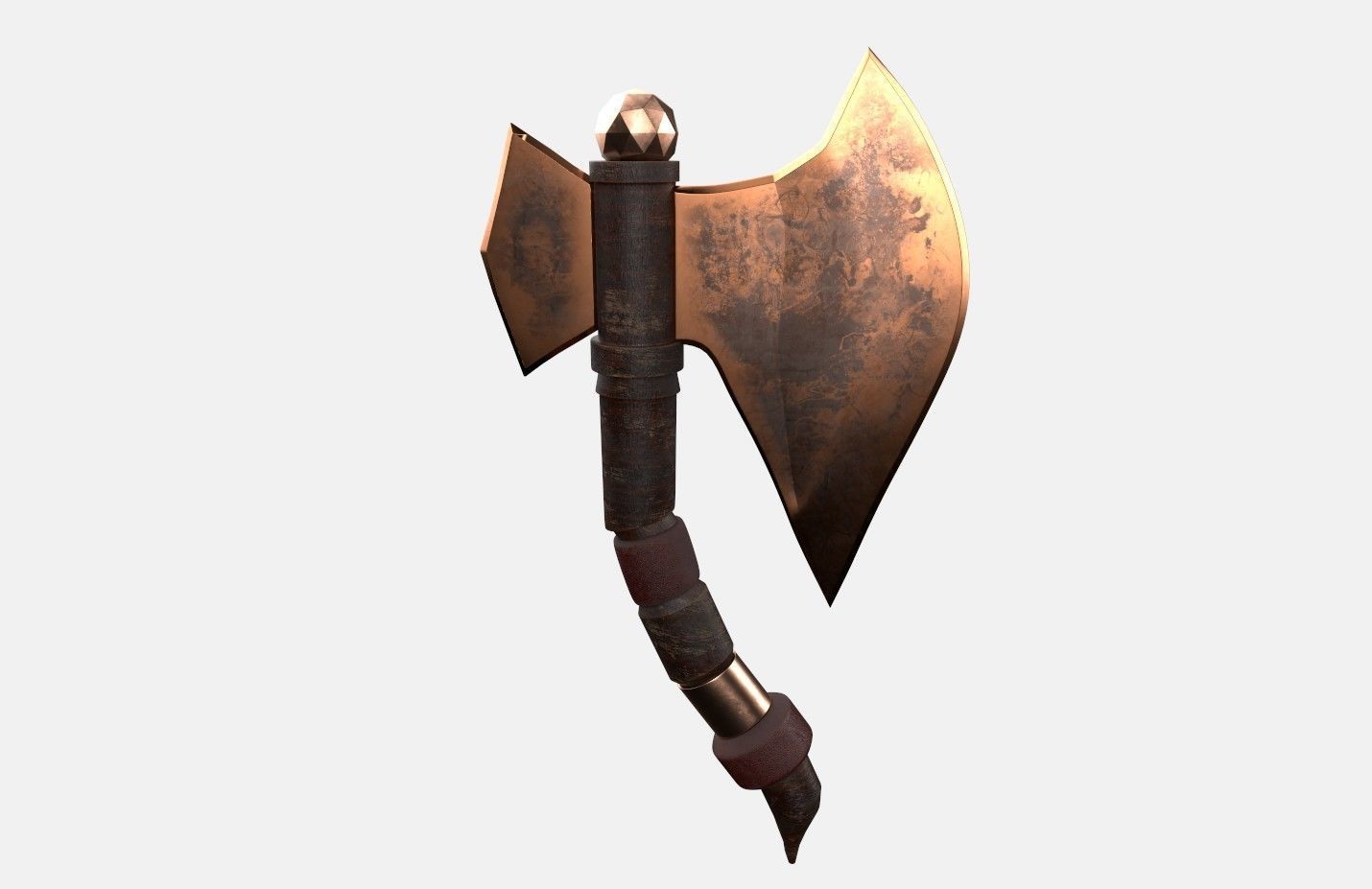 Axe old2 3D model_2