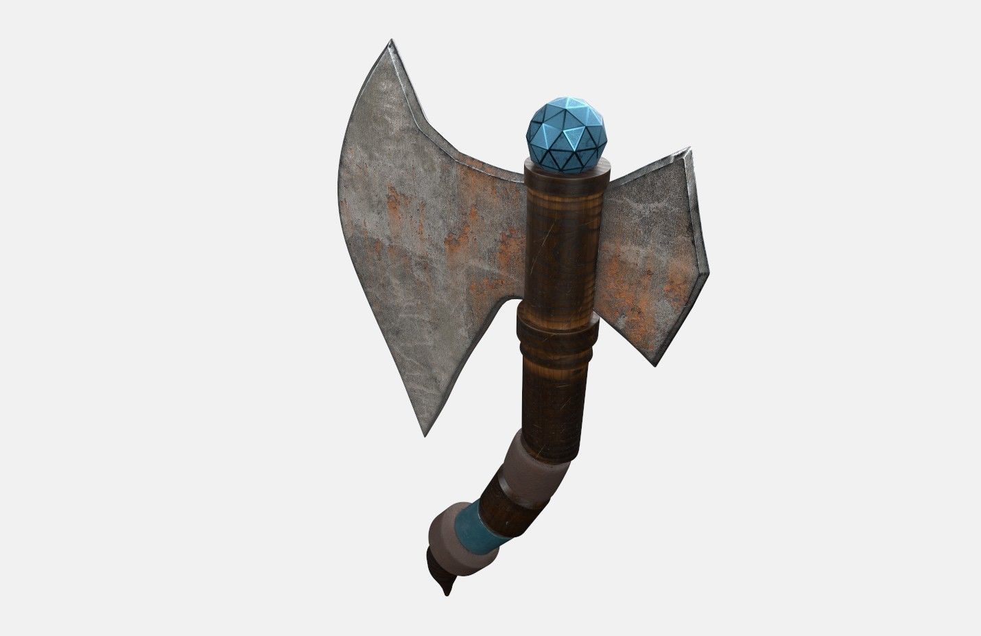 Axe old2 3D model_10