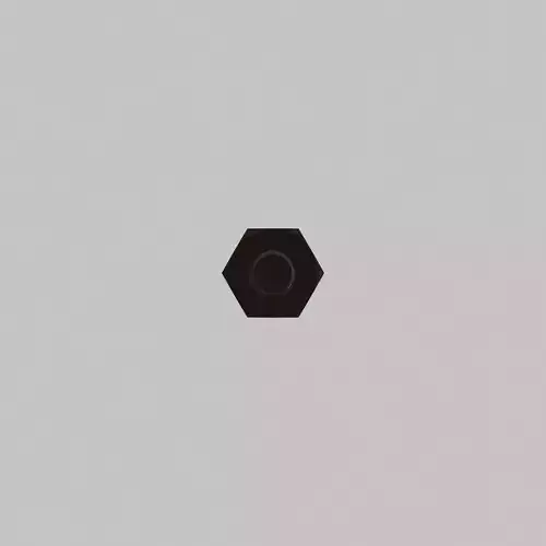 M3 Hex Bolts and Nuts with Rusty Iron Texture  Fine Threads 3D model 6