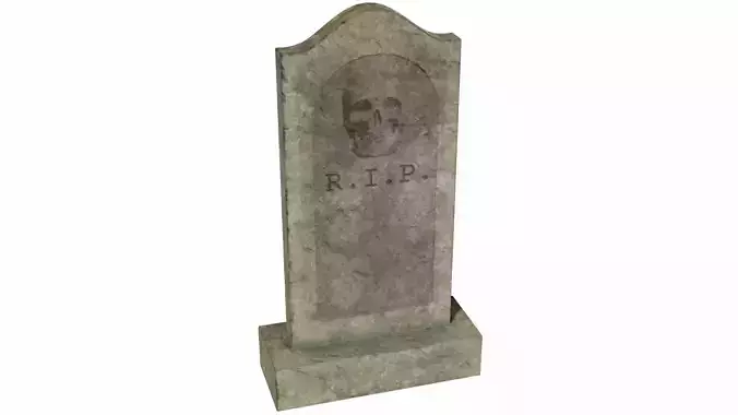Tombstone gravestone with skull