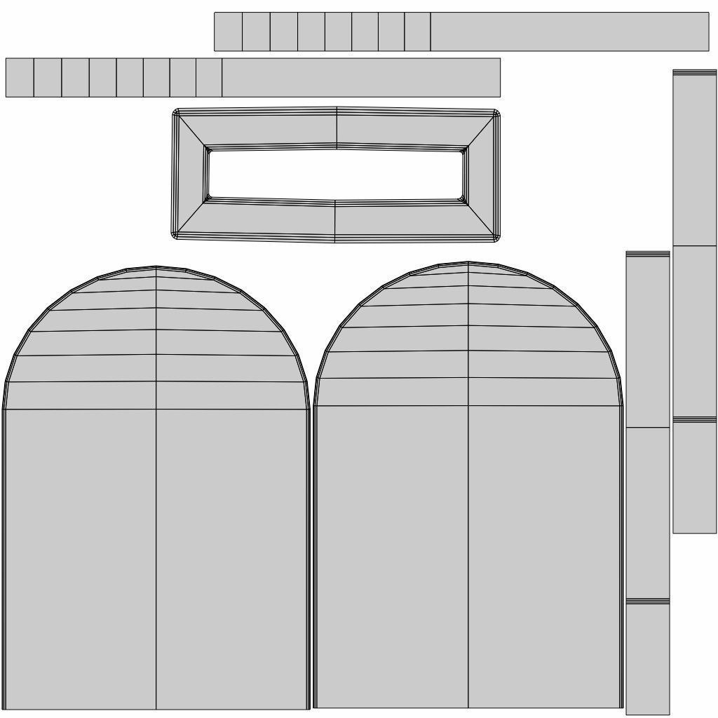 Tombstone gravestone Low-poly 3D model_6