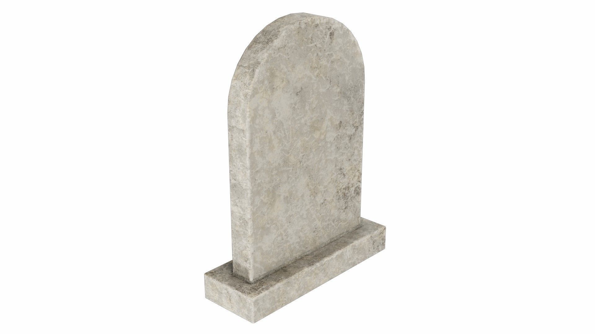 Tombstone gravestone Low-poly 3D model_3