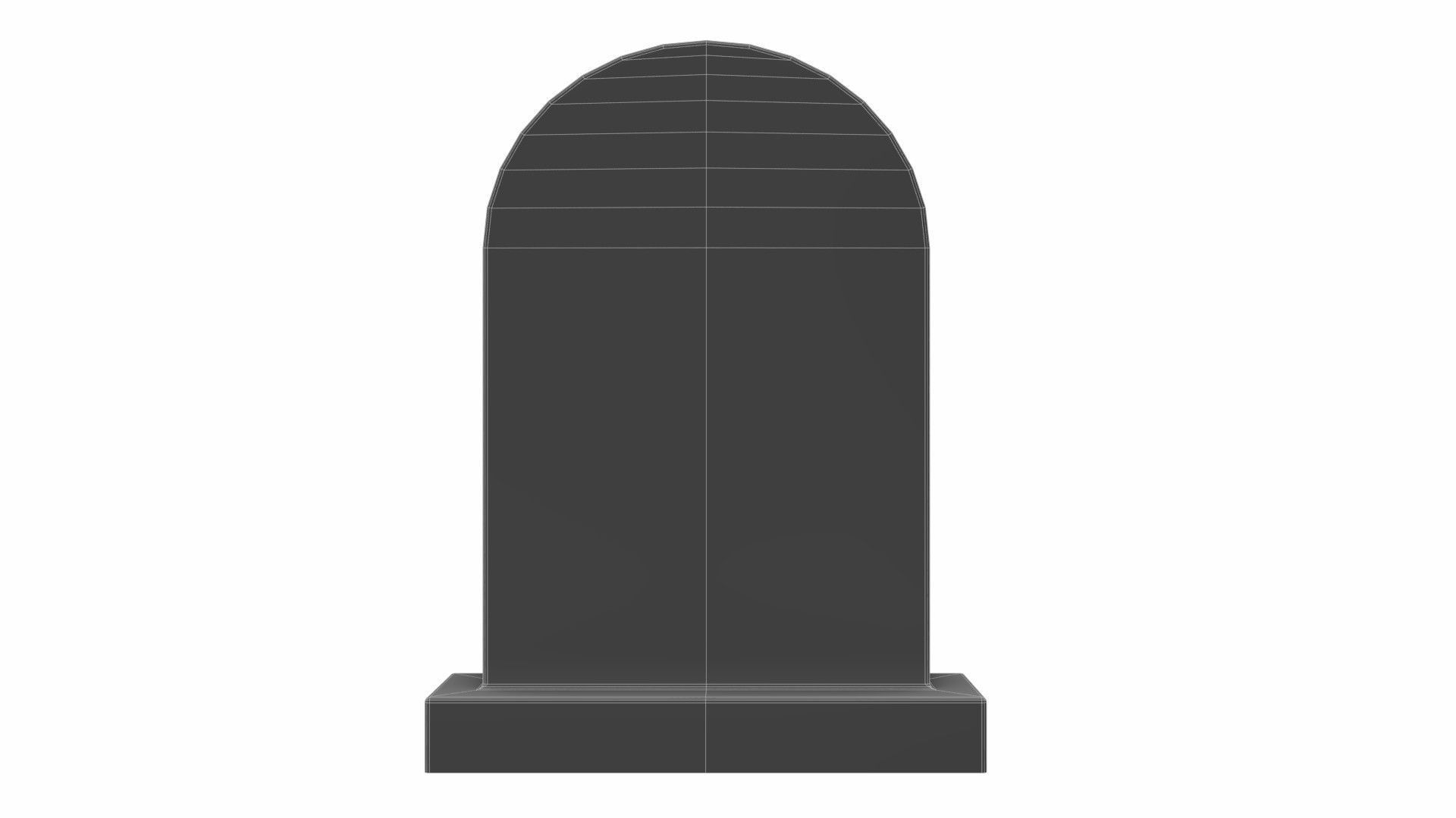 Tombstone gravestone Low-poly 3D model_7