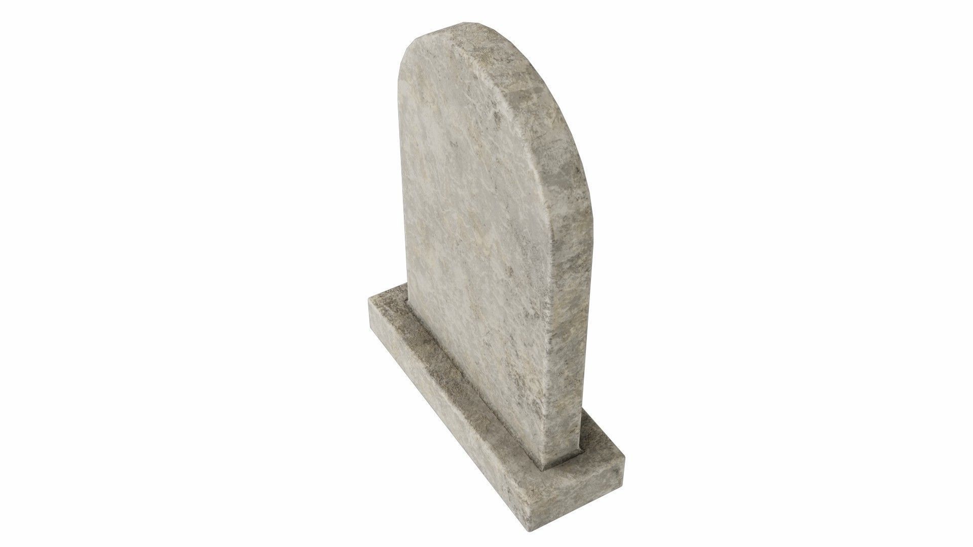 Tombstone gravestone Low-poly 3D model_4