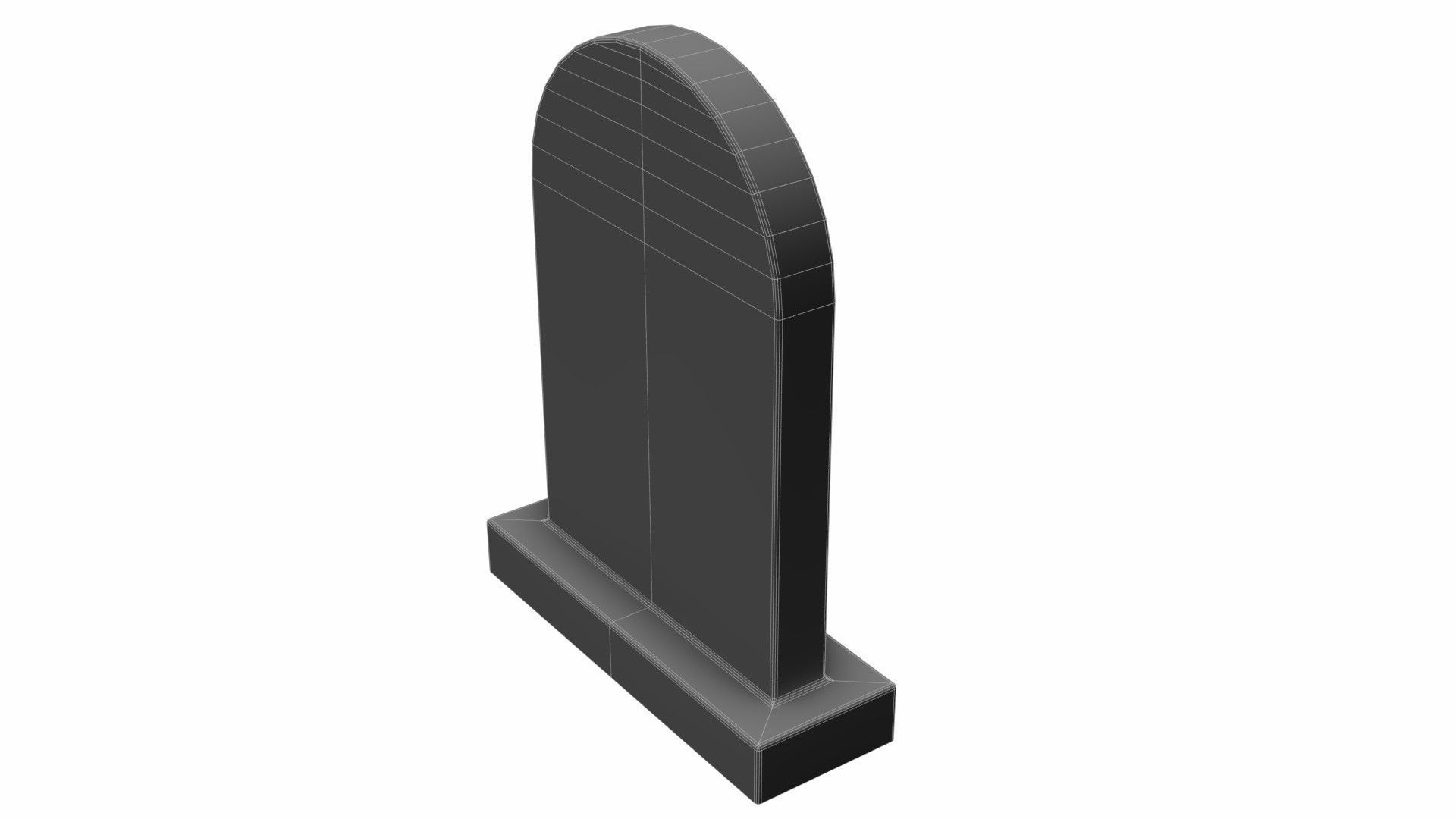 Tombstone gravestone Low-poly 3D model_8
