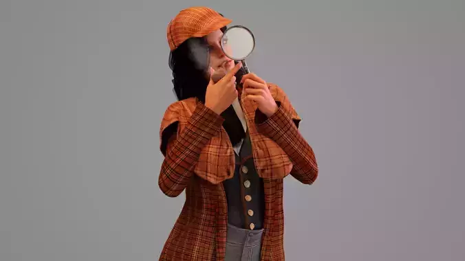 Female Sherlock Holmes Crossplay - Enola 3D model