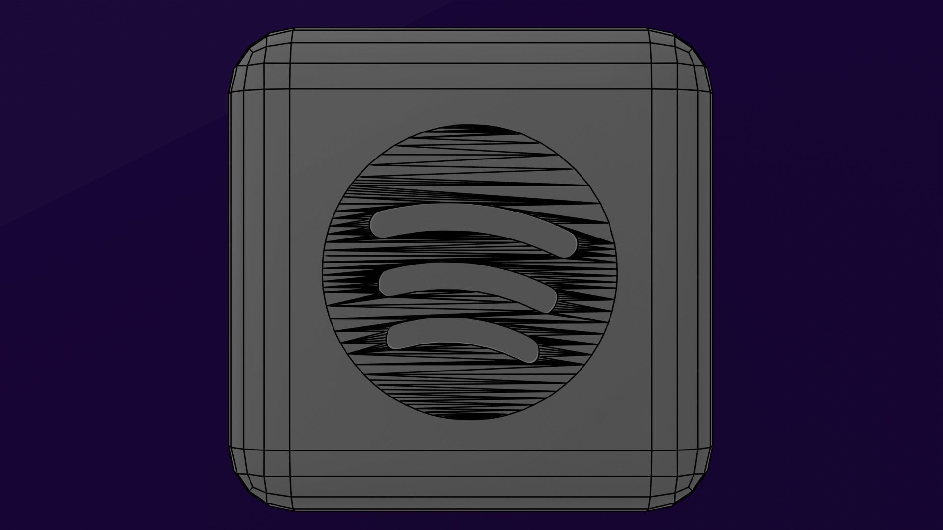 Spotify Icon Emoji Low-poly 3D model_6