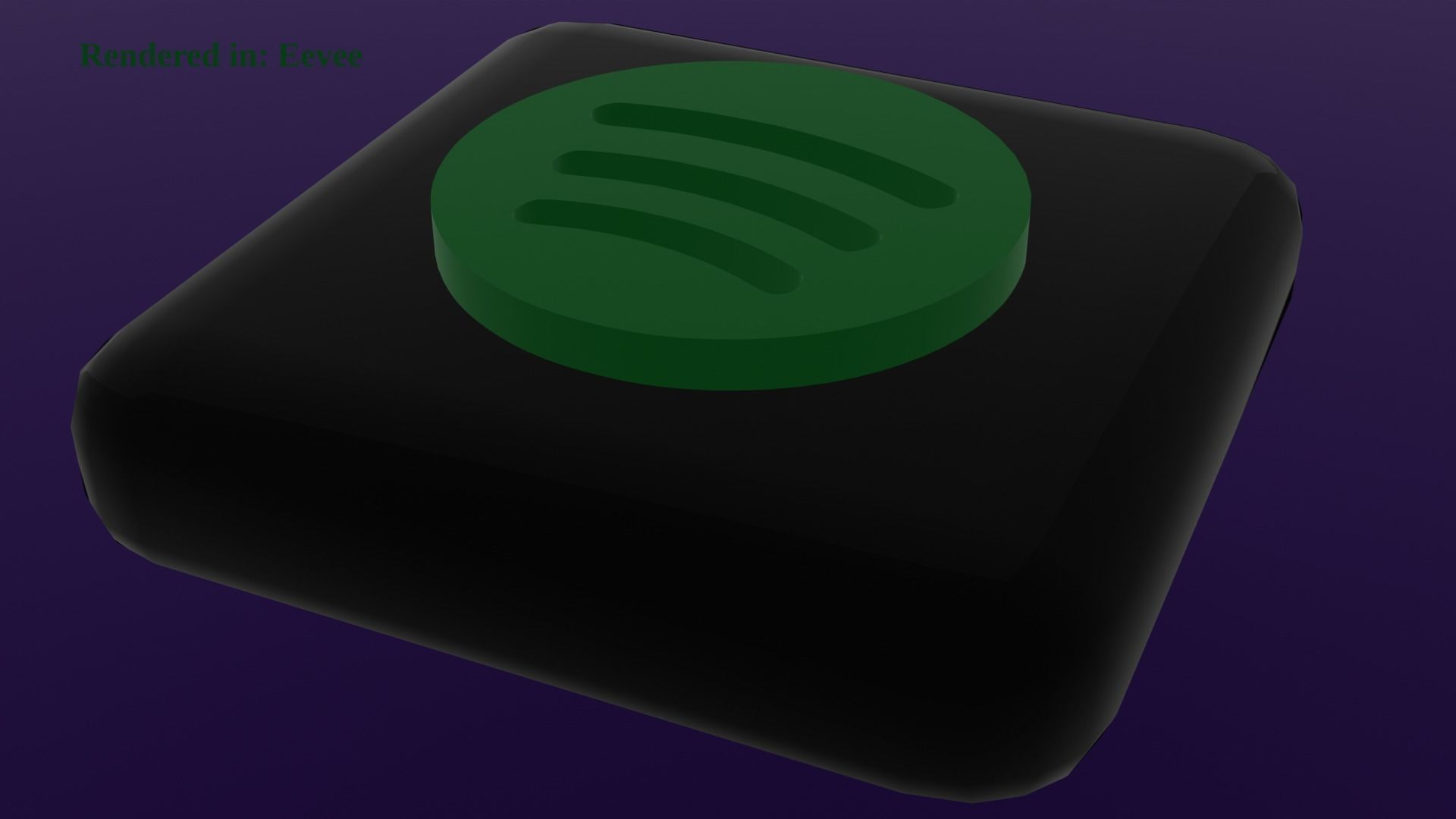 Spotify Icon Emoji Low-poly 3D model_5