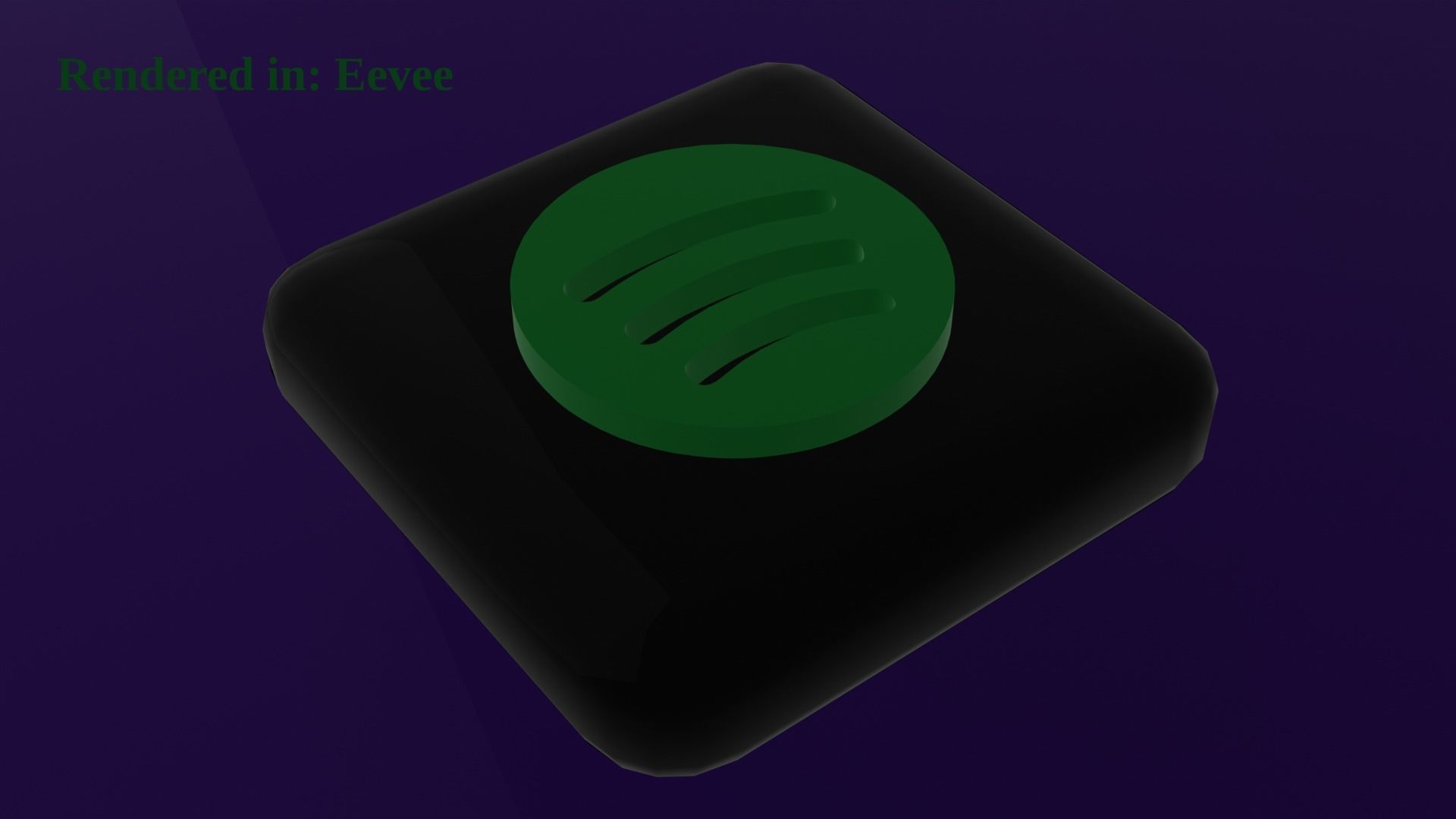 Spotify Icon Emoji Low-poly 3D model_4