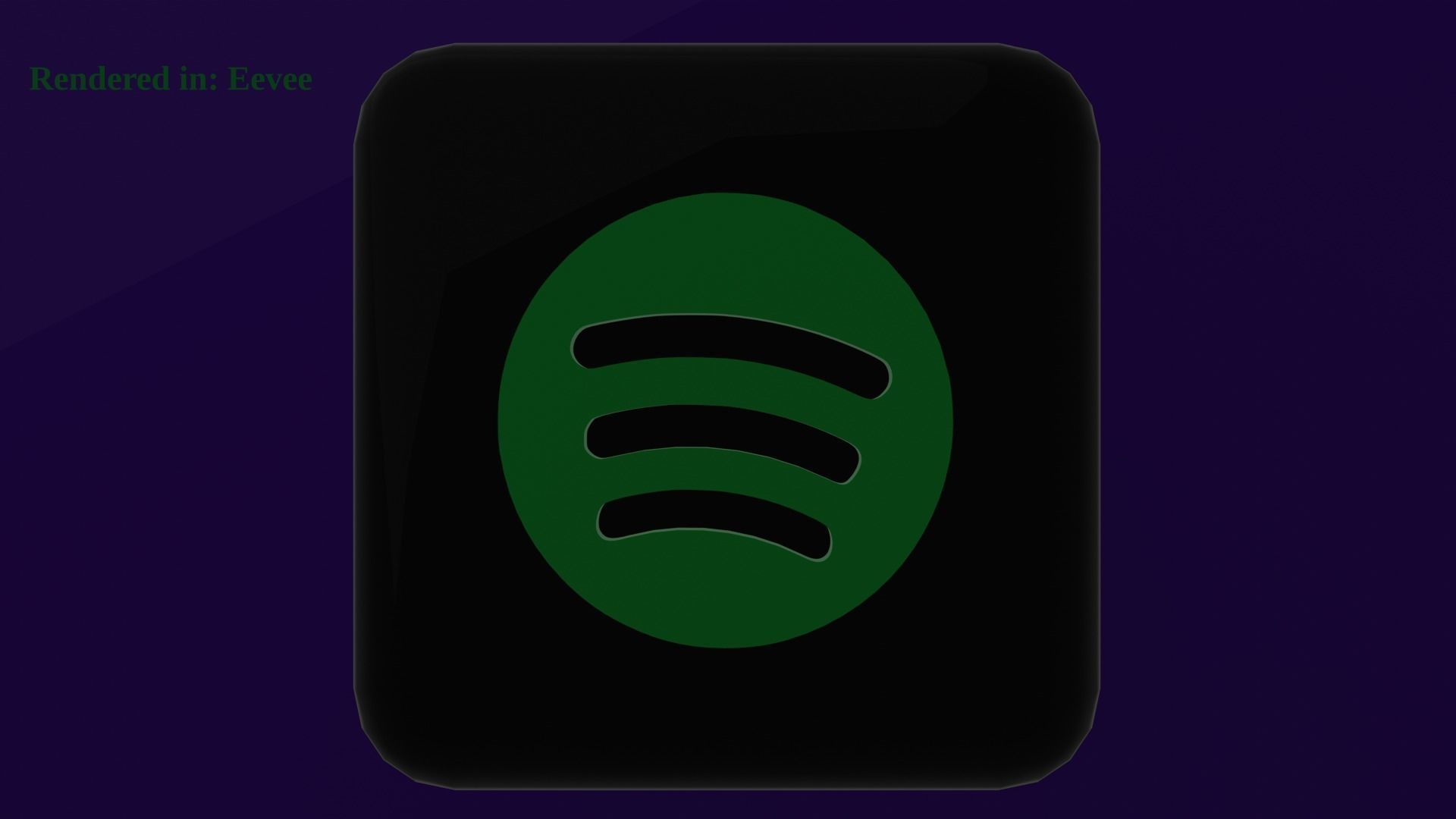 Spotify Icon Emoji Low-poly 3D model_3