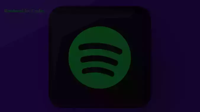 Spotify Icon Emoji Low-poly 3D model