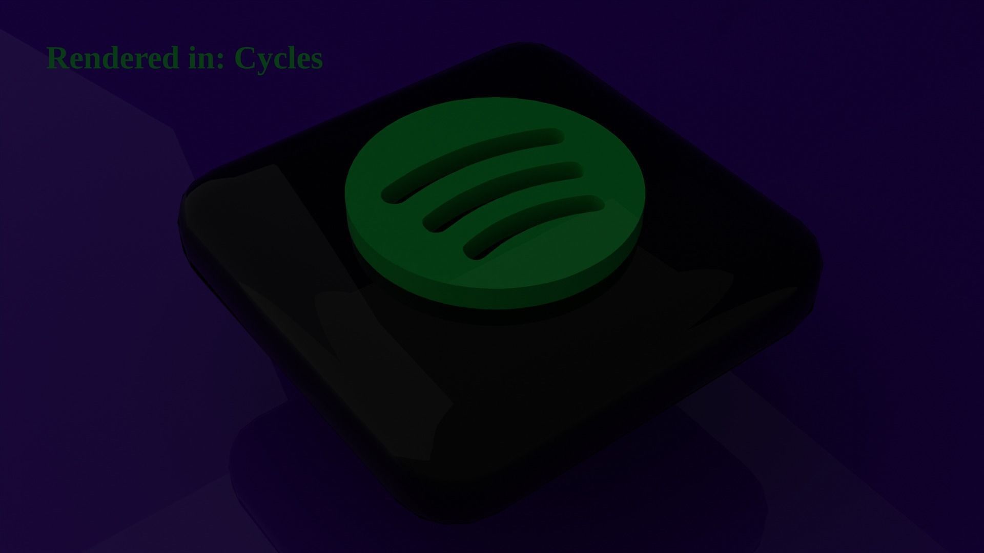 Spotify Icon Emoji Low-poly 3D model_1