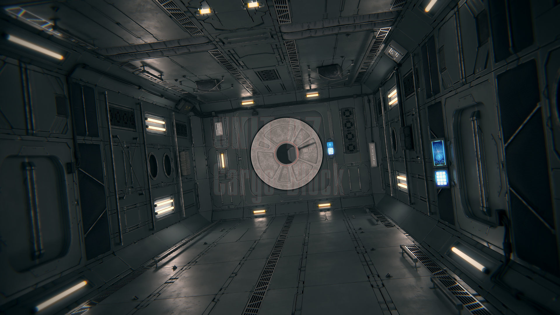Spaceship Interior 03 Cargo Unit PBR 3D model_3