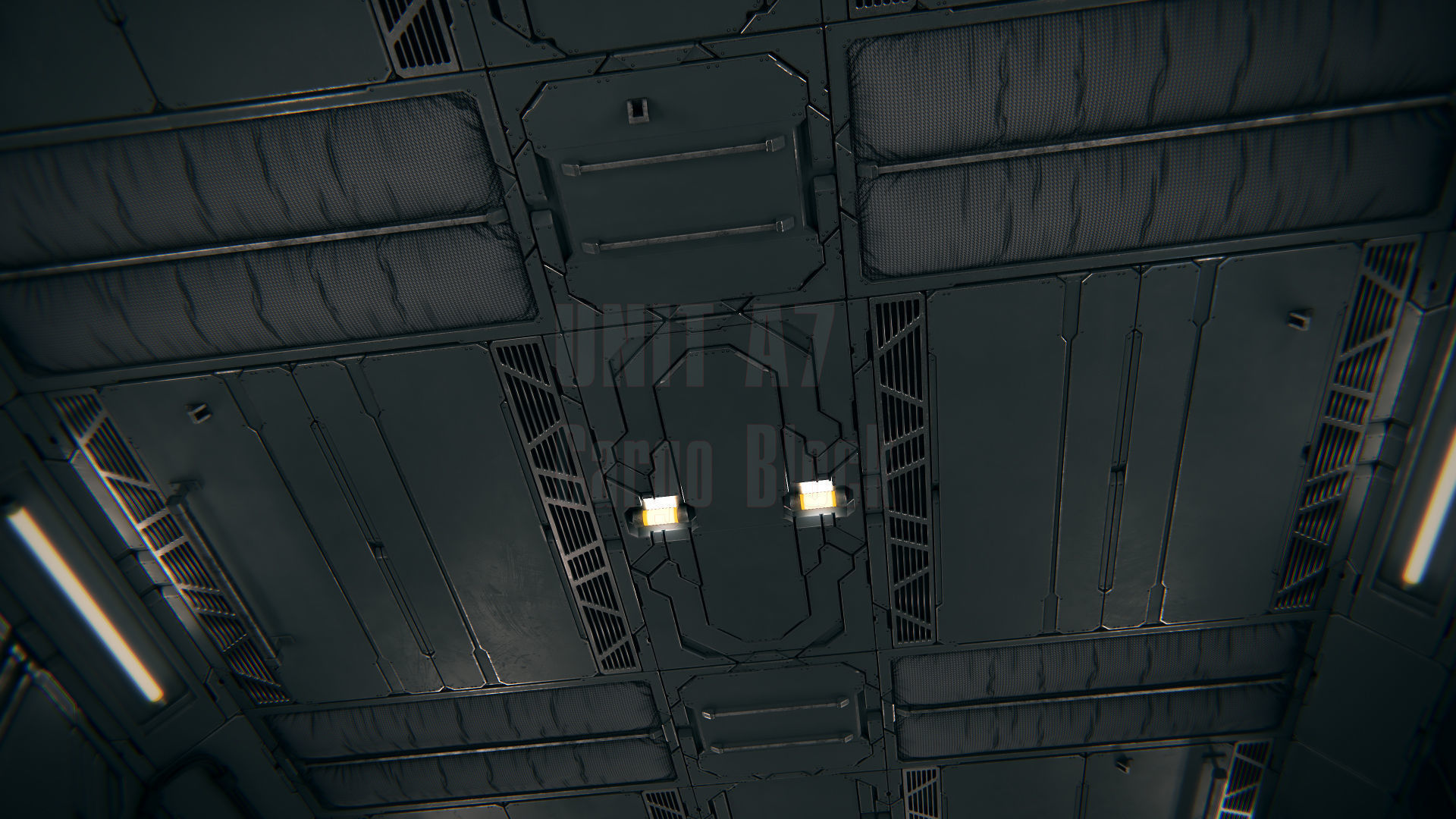 Spaceship Interior 03 Cargo Unit PBR 3D model_4