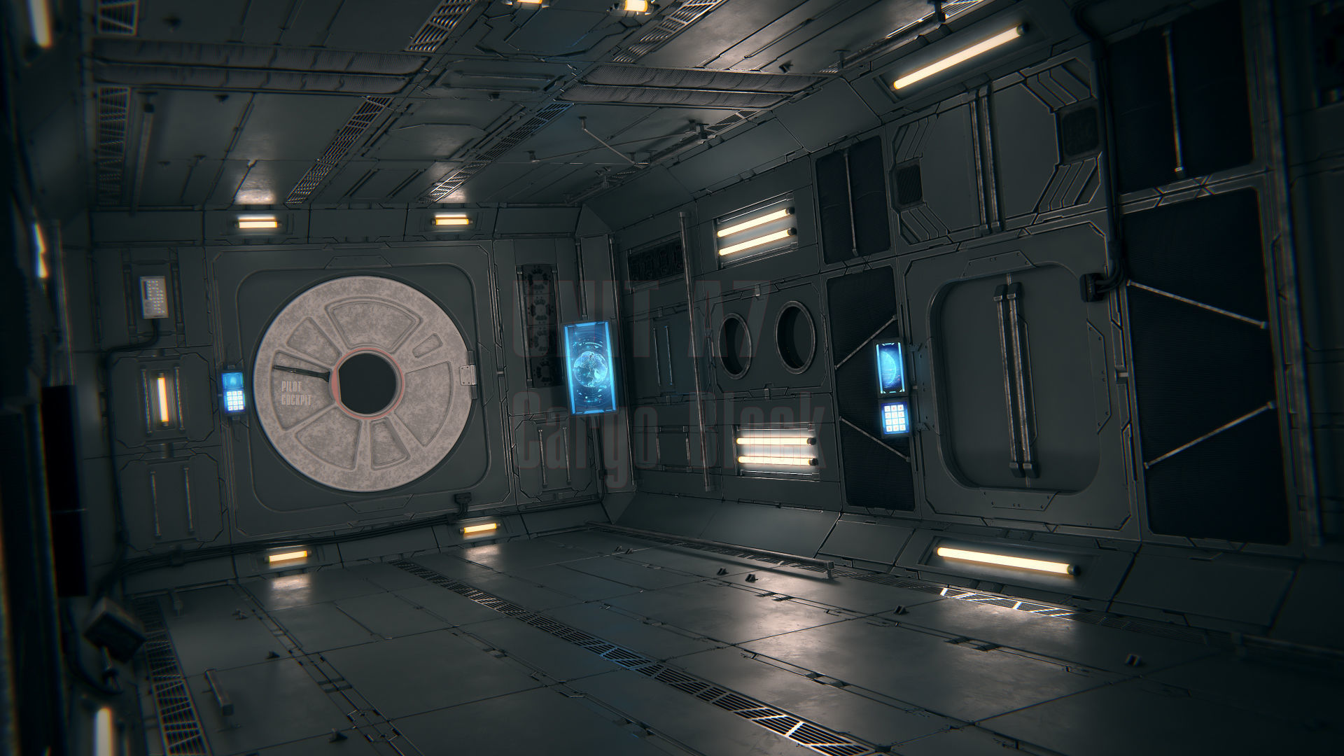 Spaceship Interior 03 Cargo Unit PBR 3D model_17