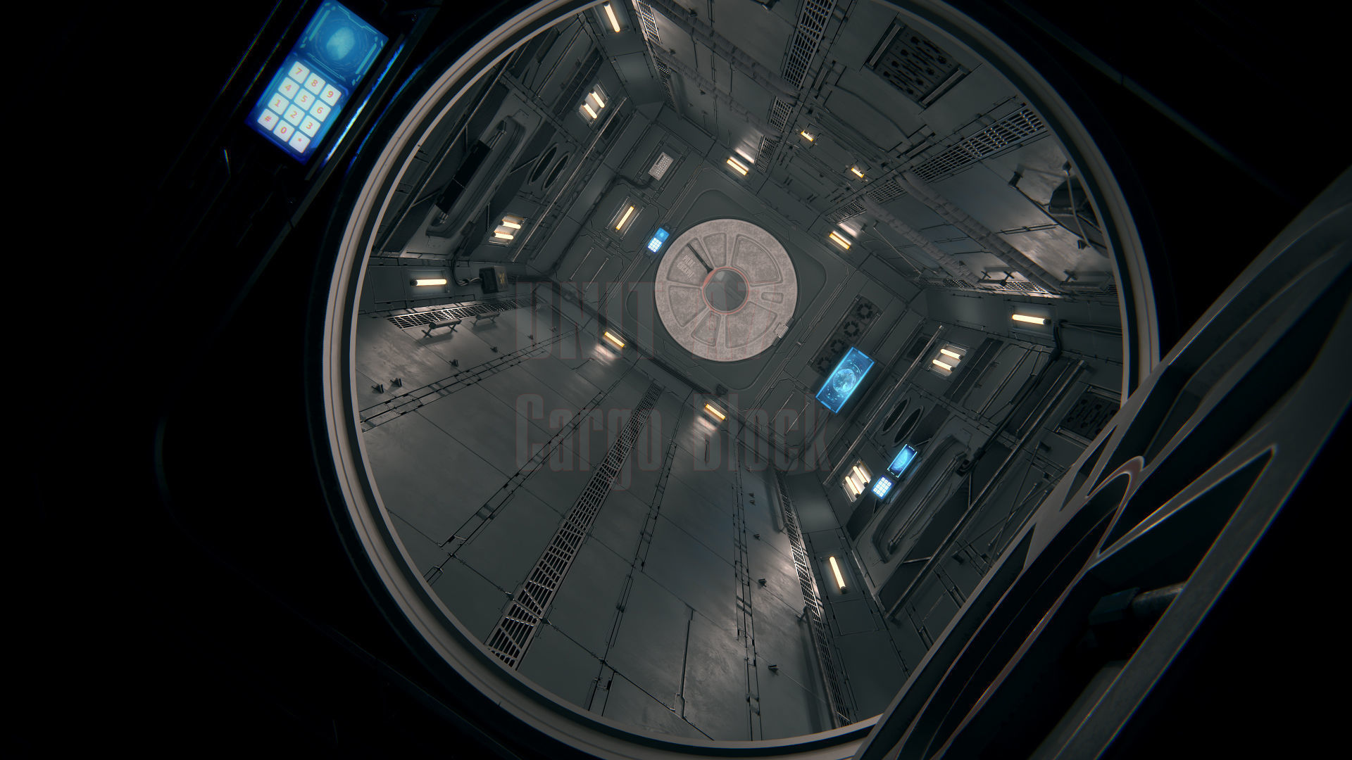 Spaceship Interior 03 Cargo Unit PBR 3D model_9