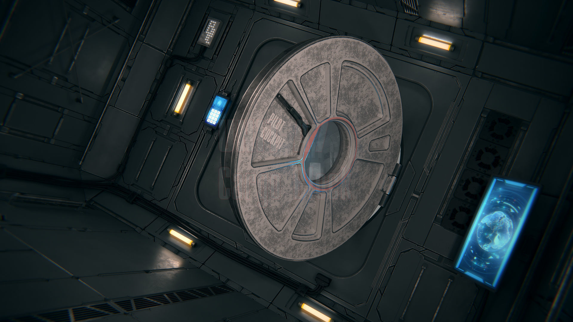 Spaceship Interior 03 Cargo Unit PBR 3D model_8