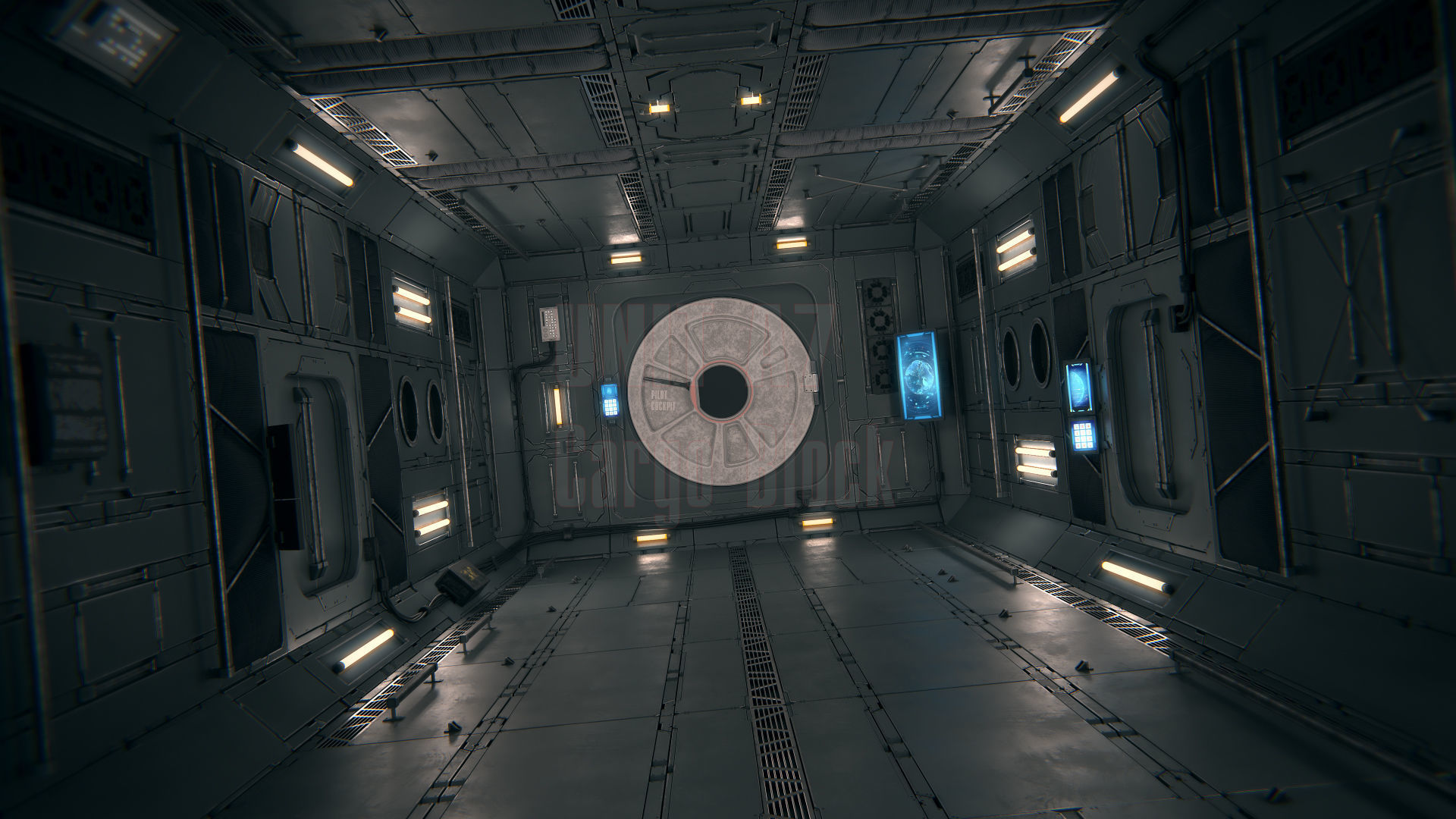 Spaceship Interior 03 Cargo Unit PBR 3D model_15