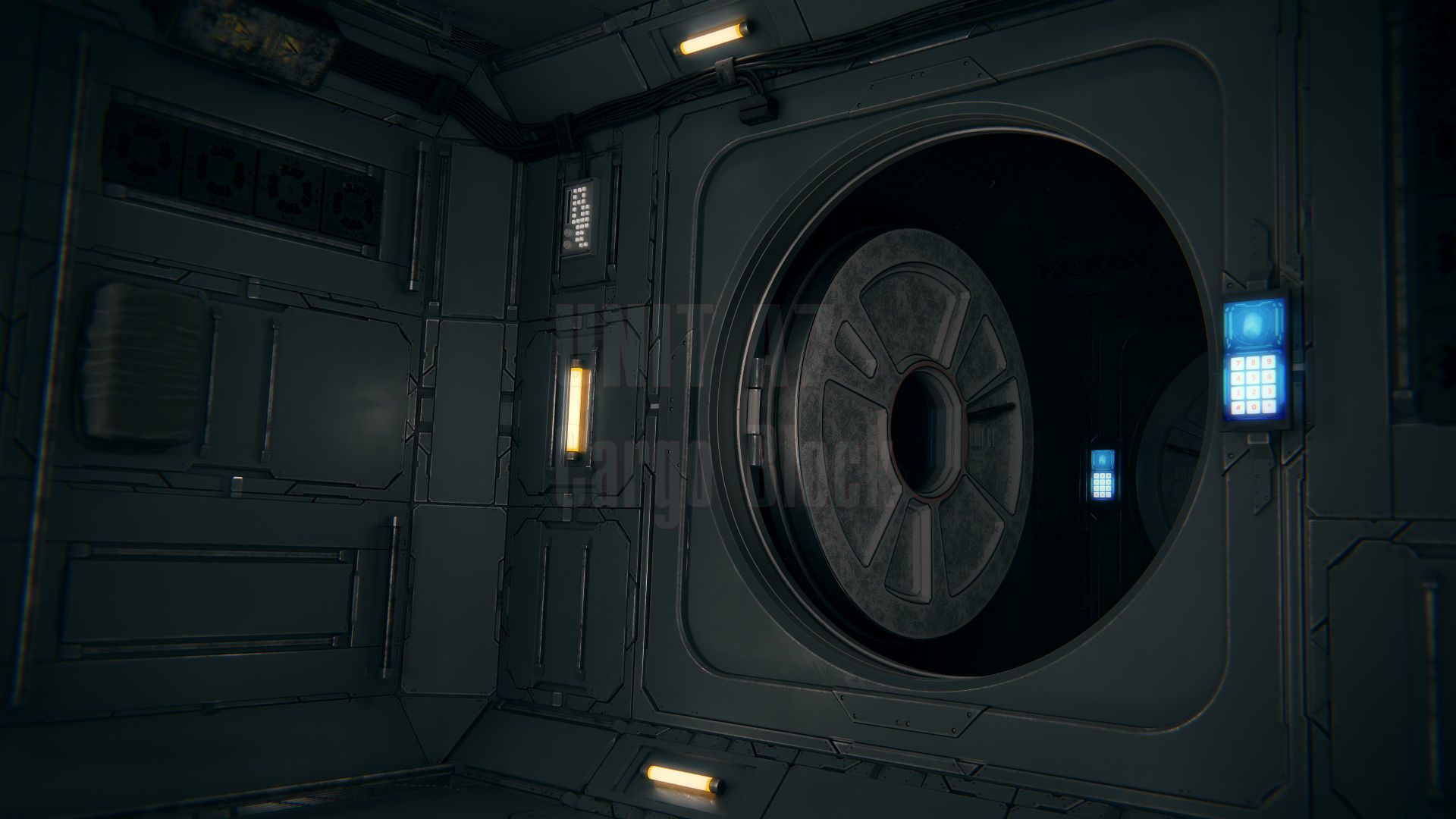 Spaceship Interior 03 Cargo Unit PBR 3D model_7