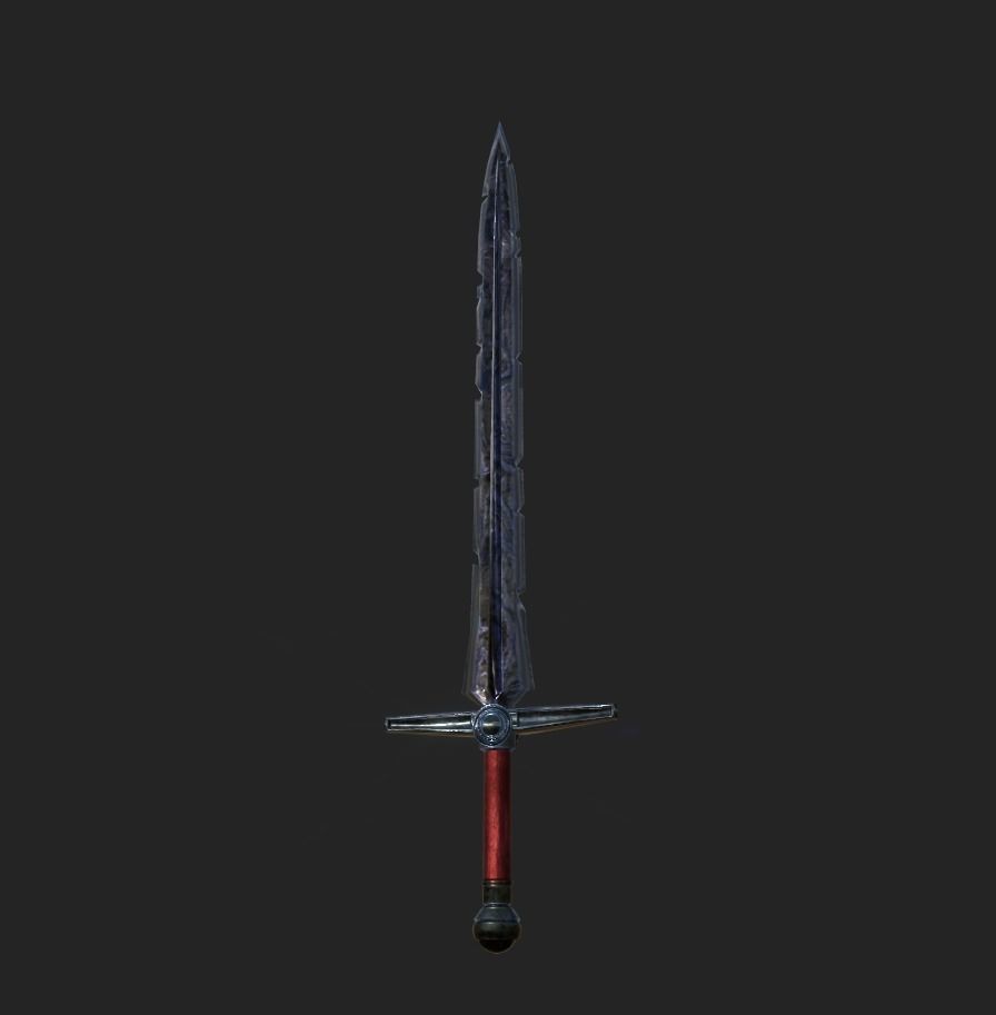All-Black the Necrosword - Gorr Sword Low-poly 3D model_25
