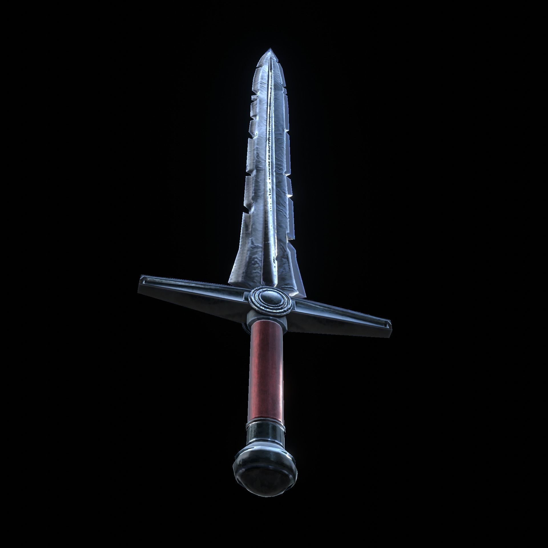 All-Black the Necrosword - Gorr Sword Low-poly 3D model_32