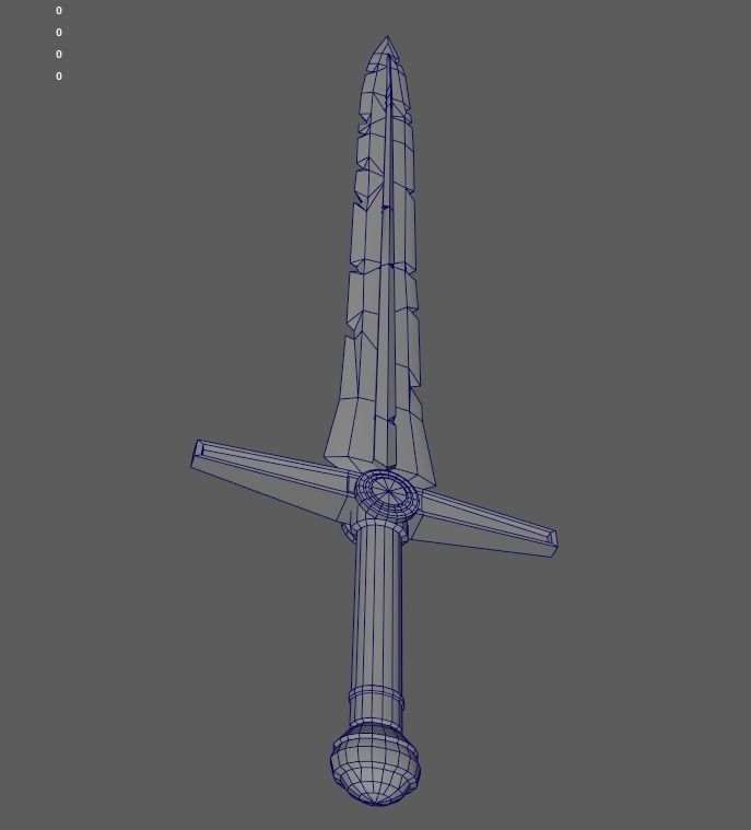 All-Black the Necrosword - Gorr Sword Low-poly 3D model_13