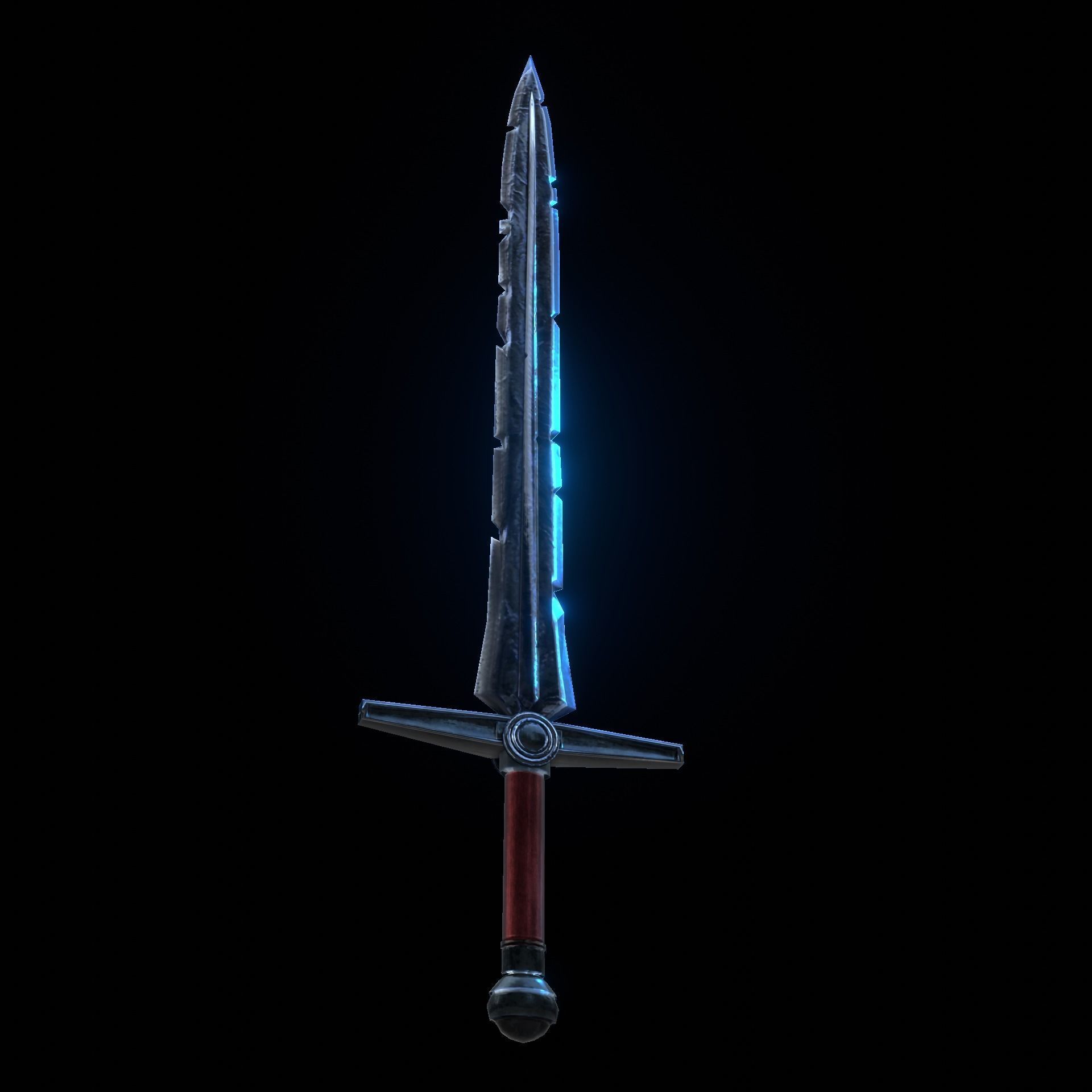 All-Black the Necrosword - Gorr Sword Low-poly 3D model_29