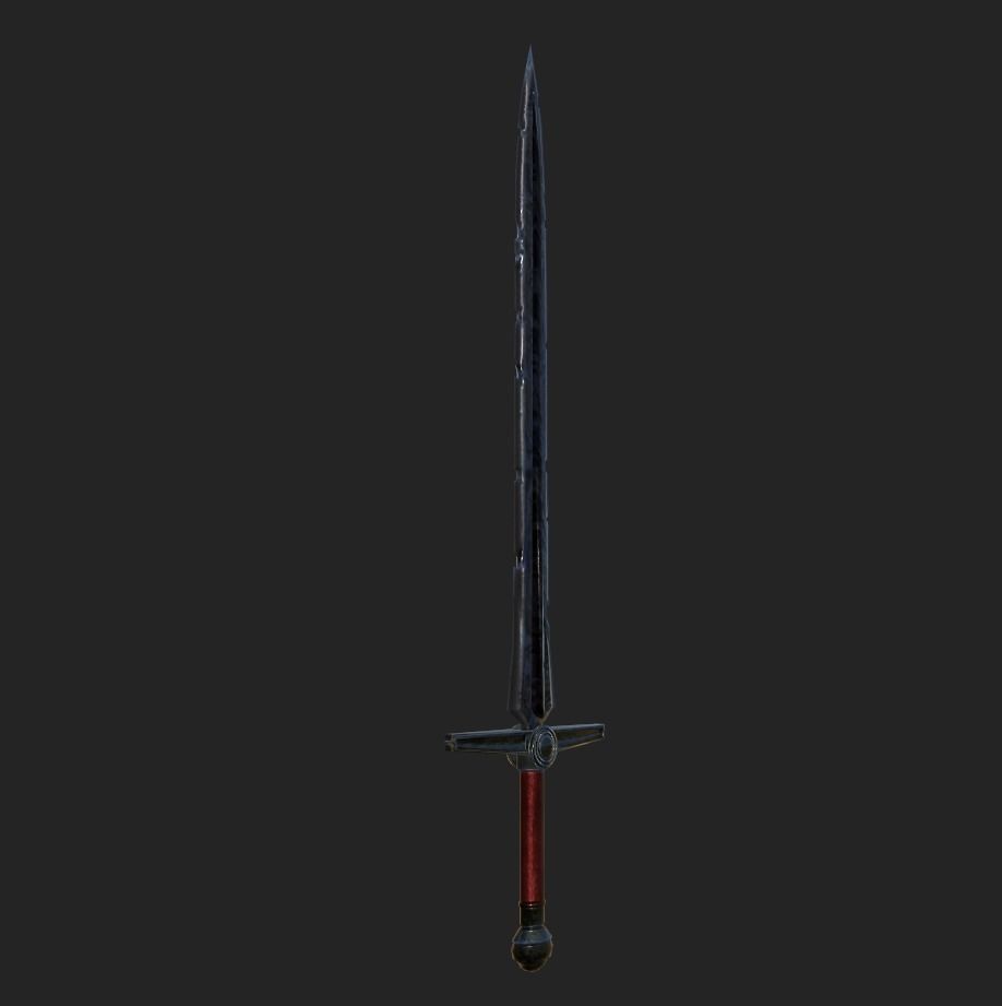 All-Black the Necrosword - Gorr Sword Low-poly 3D model_24