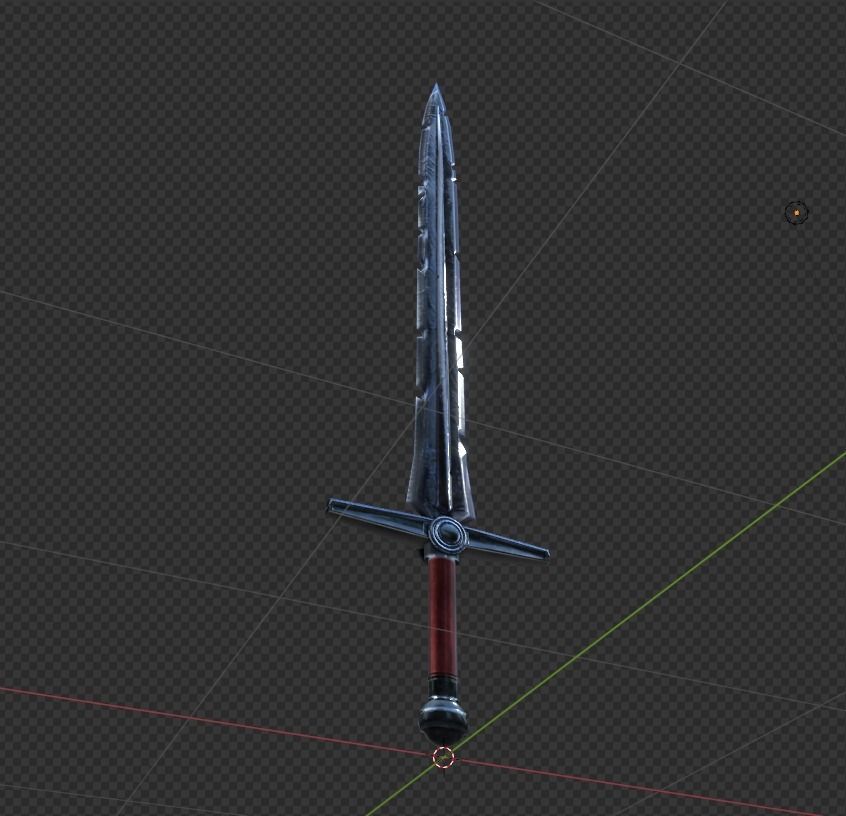 All-Black the Necrosword - Gorr Sword Low-poly 3D model_17