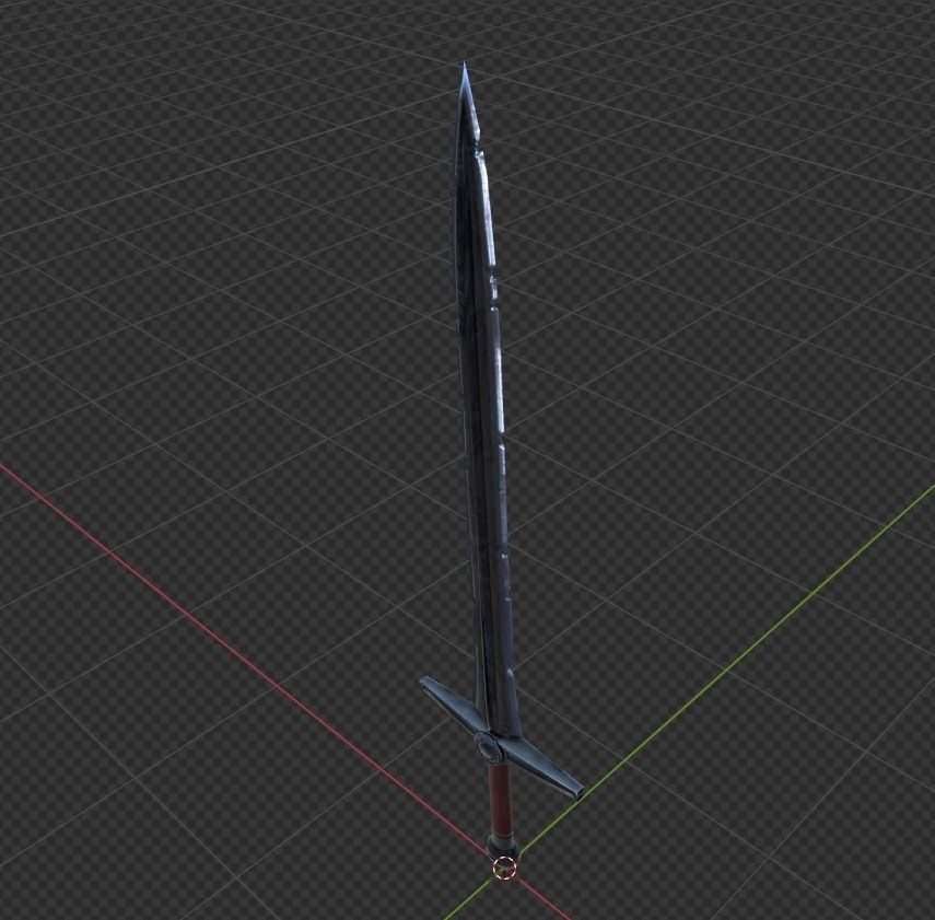 All-Black the Necrosword - Gorr Sword Low-poly 3D model_19