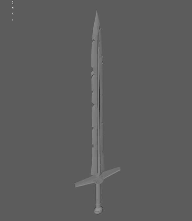 All-Black the Necrosword - Gorr Sword Low-poly 3D model_15