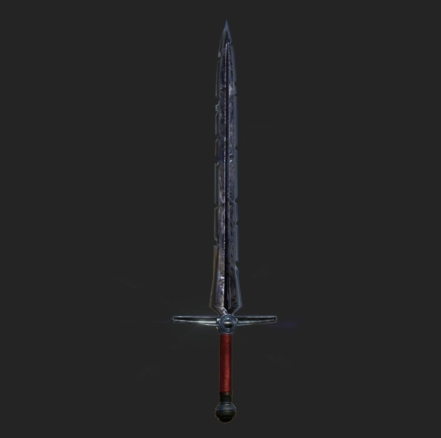 All-Black the Necrosword - Gorr Sword Low-poly 3D model_21