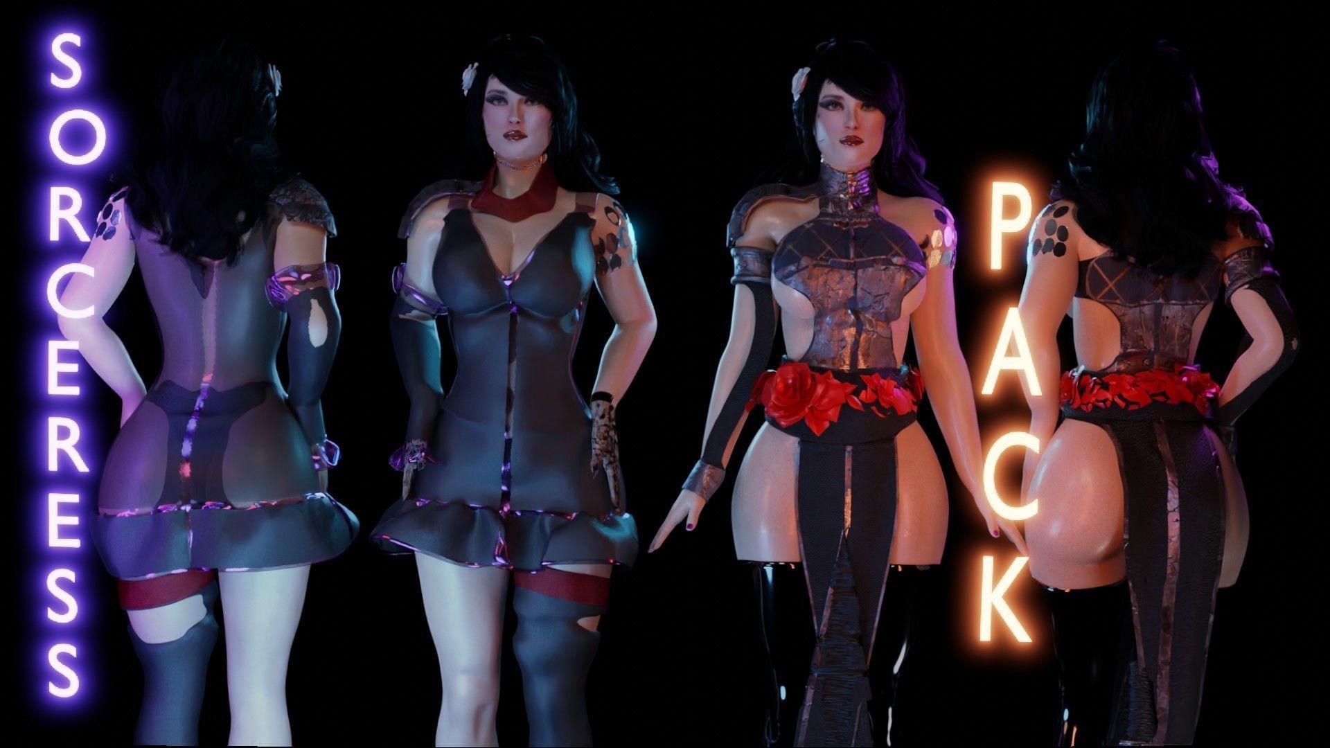 The Sorceress Pack - UE 4 and 5-1 Game Ready I Low Poly   Low-poly 3D model_2