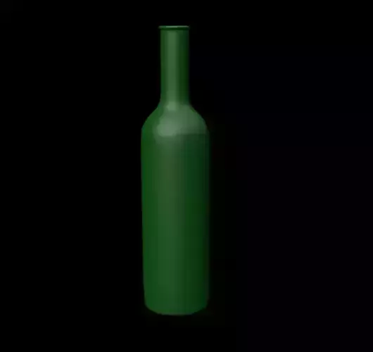 Wine Bottle - Low Poly