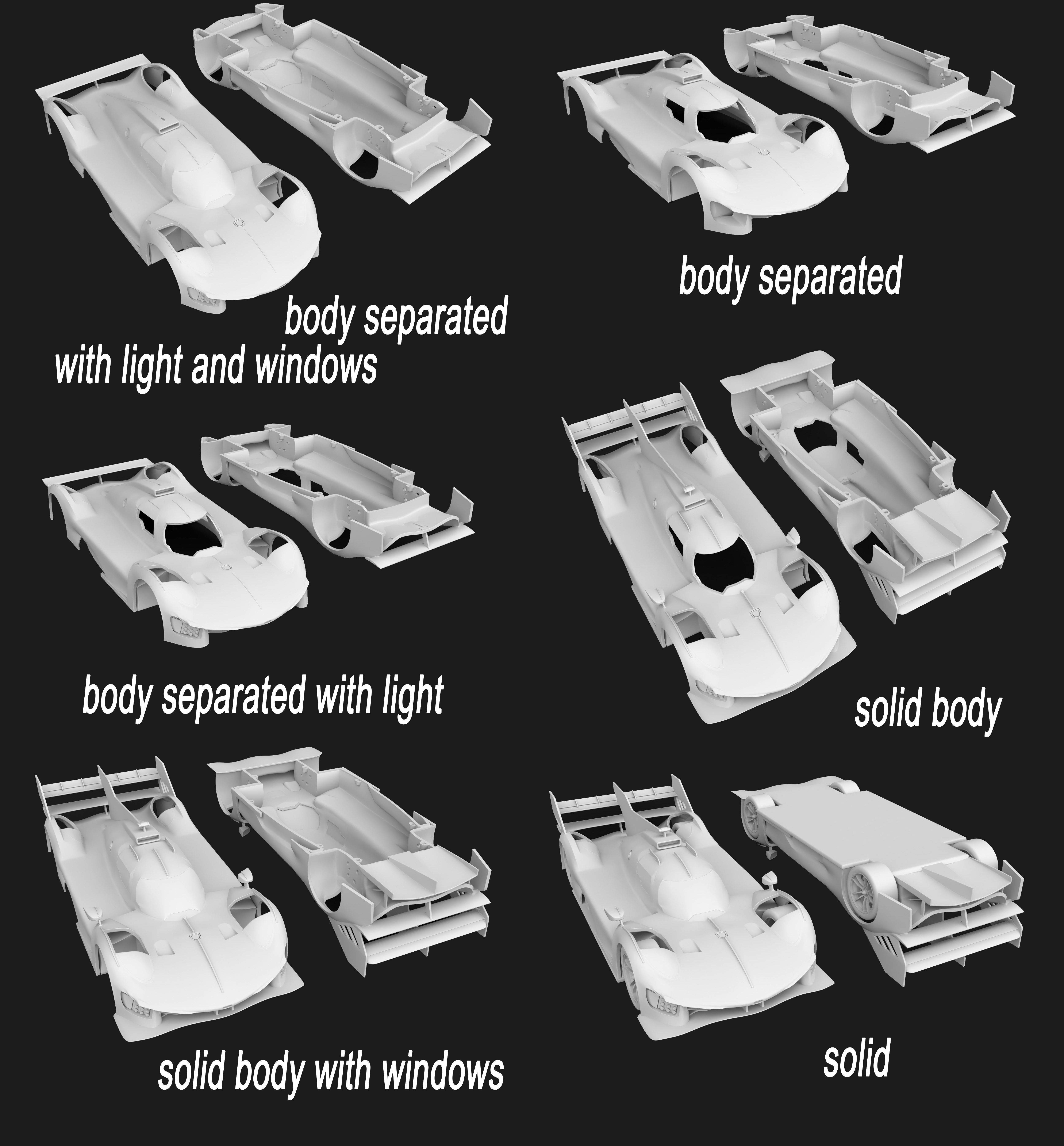 Ferrari 499P Le Mans Hypercar 2023 Ready to Print STL Files 3D print model_14