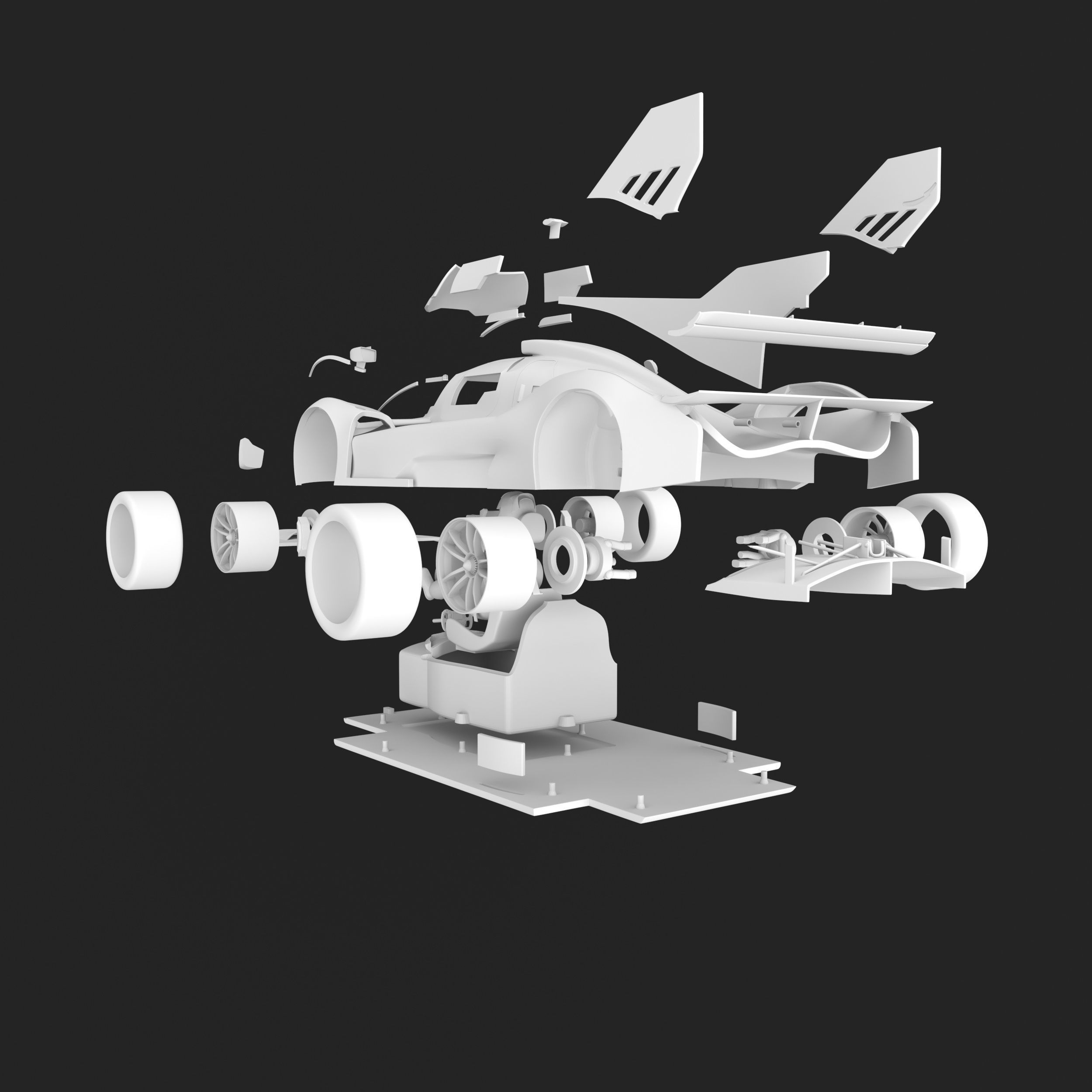 Ferrari 499P Le Mans Hypercar 2023 Ready to Print STL Files 3D print model_19