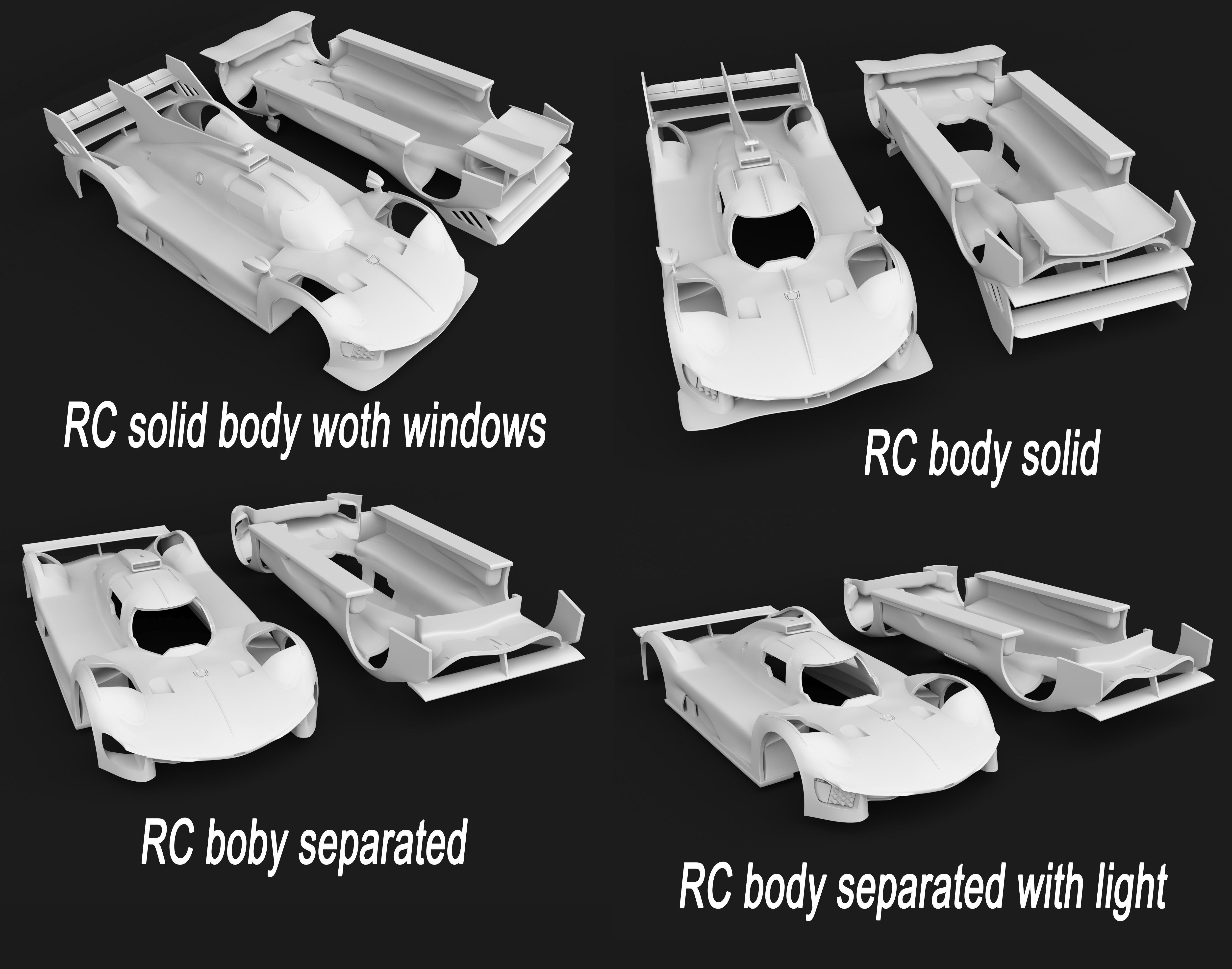 Ferrari 499P Le Mans Hypercar 2023 Ready to Print STL Files 3D print model_15