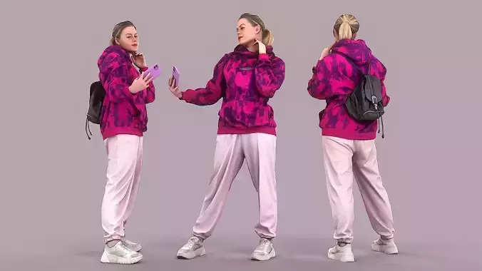 Selfie girl sweatpants