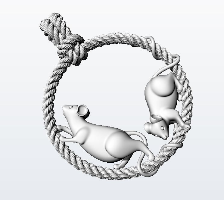 Mouse affairs pendant 3D print model_8