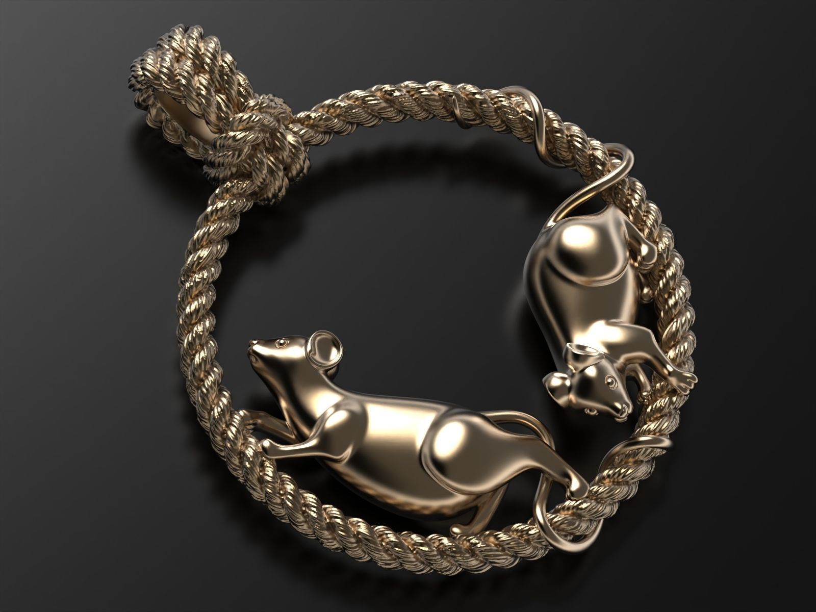 Mouse affairs pendant 3D print model_2