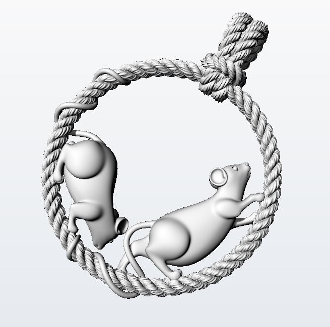 Mouse affairs pendant 3D print model_9