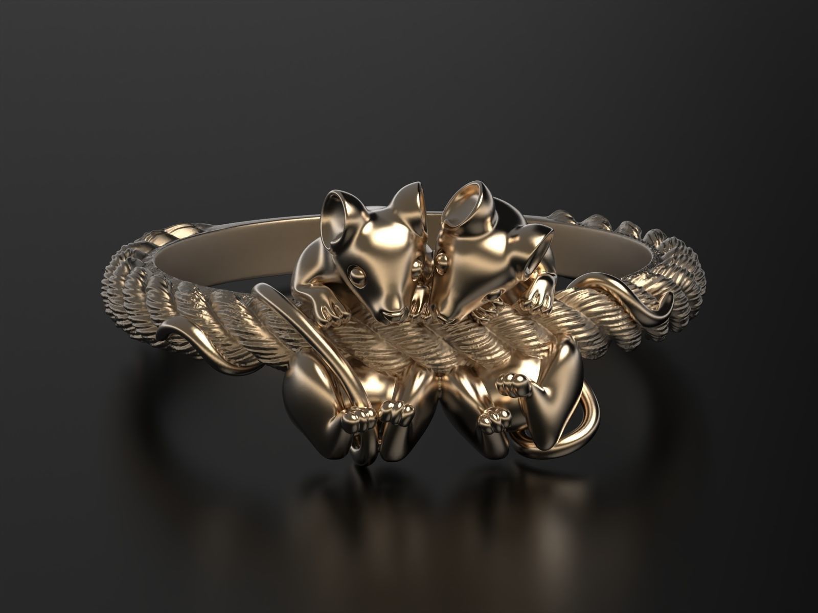 Mouse affairs ring 3D print model_4