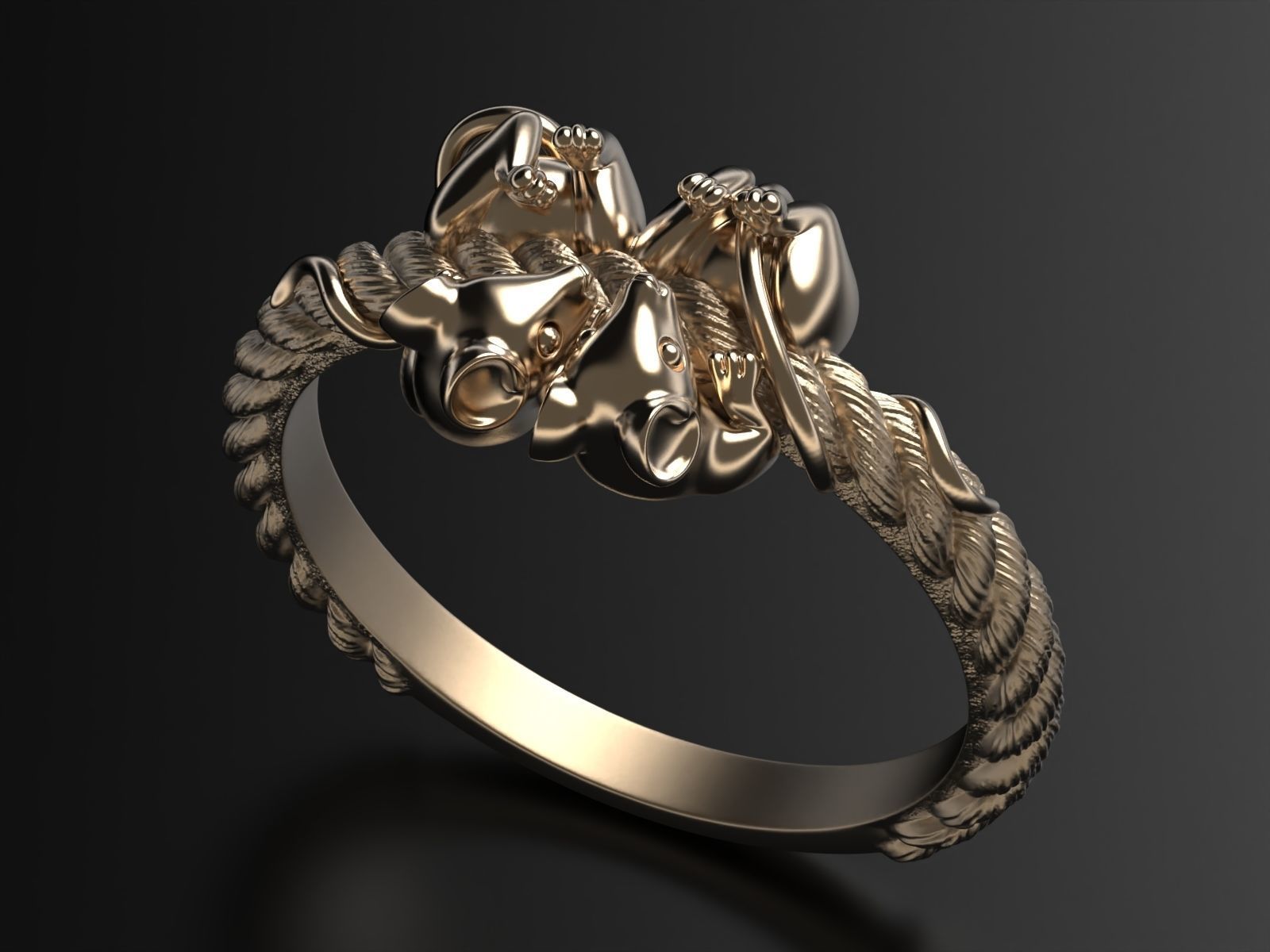 Mouse affairs ring 3D print model_3